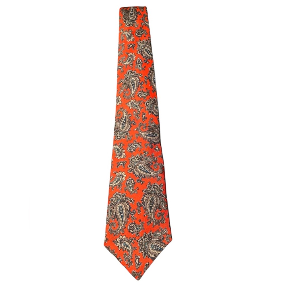 Evan Picone Vibrant Red Paisley Tie